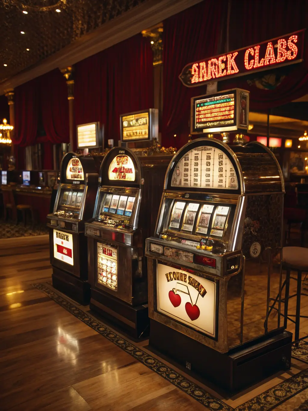 A vibrant image showcasing a selection of popular slot games at 38win​, featuring colorful symbols and exciting bonus rounds, set against a backdrop of a luxurious casino interior.